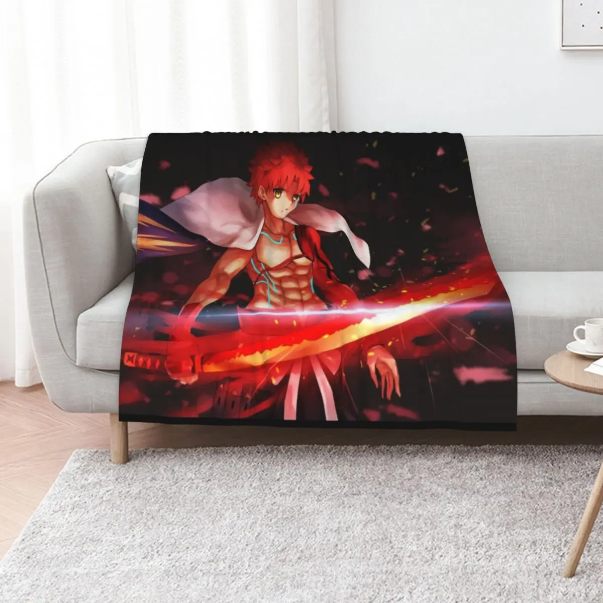 Shirou Emiya Fate Stay Night Throw Blanket Thermal Sleeping Bag Warm Personalized Gift Plaid Luxury Blankets