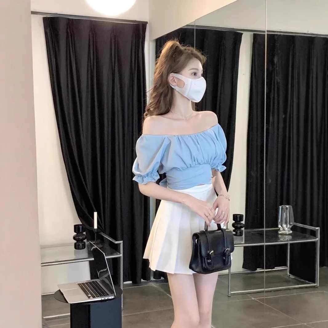 Summer Versatile Pure Desire Women's Fashion Top And Skirt Two-Piece Set