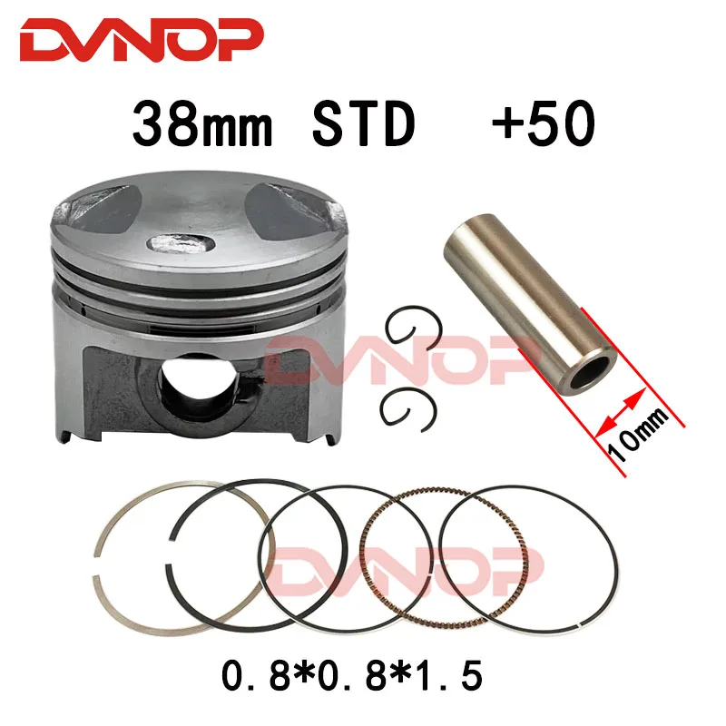 38mm 38.5mm Piston Rings Kit For Honda DIO50 AF54 AF55 AF56 AF57 AF61 AF62 Z4 50 NPS50 Zoomer CHF50