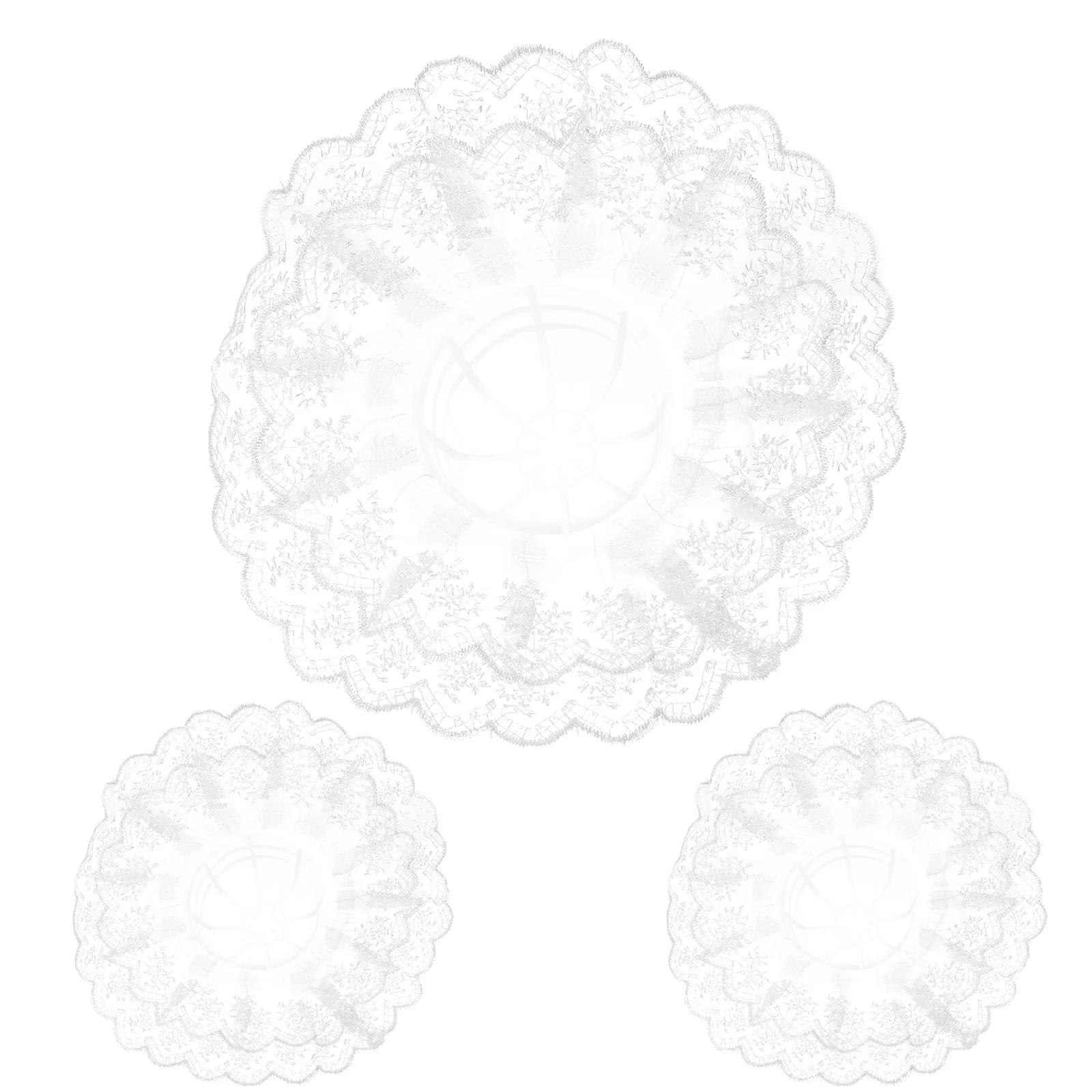 3 Sets Flower Torus DIY Bouquet Holder Compact Wedding Floral Charming Bridal Collar Holding Lace Plastic for