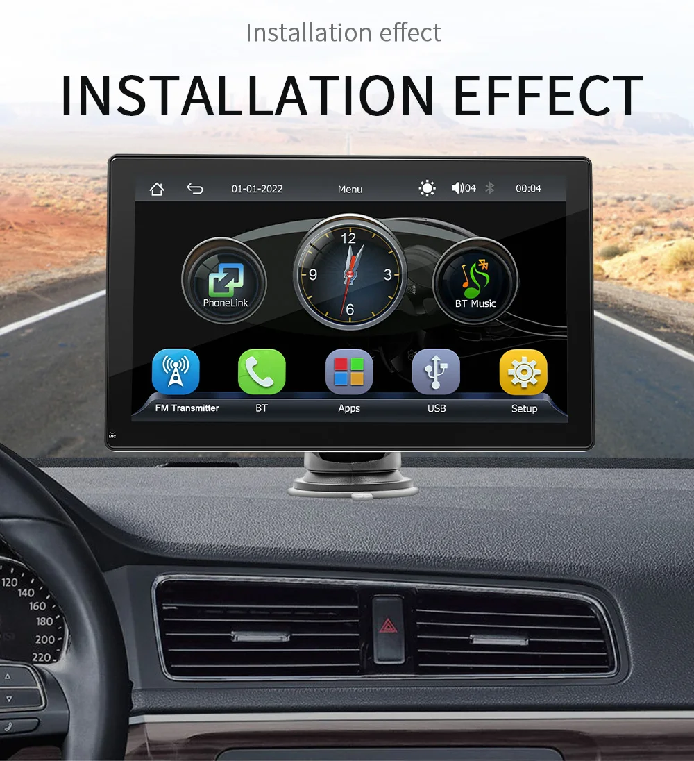 BQCC-مشغل سيارة MP5 محمول ، شاشة IPS عالية الدقة مقاس 9 بوصة ، مرآة ، مشغل سيارة لاسلكي ، أندرويد تلقائي ، بلوتوث ، قوس مزدوج ، ستيريو سيارة ، راديو #6