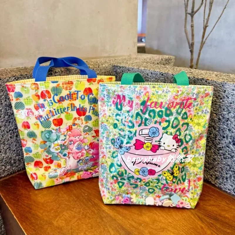 

Sanrio модная водонепроницаемая сумка с струящимся песком для женщин, повседневная универсальная большая вместительная милая пляжная сумка Hello Kitty