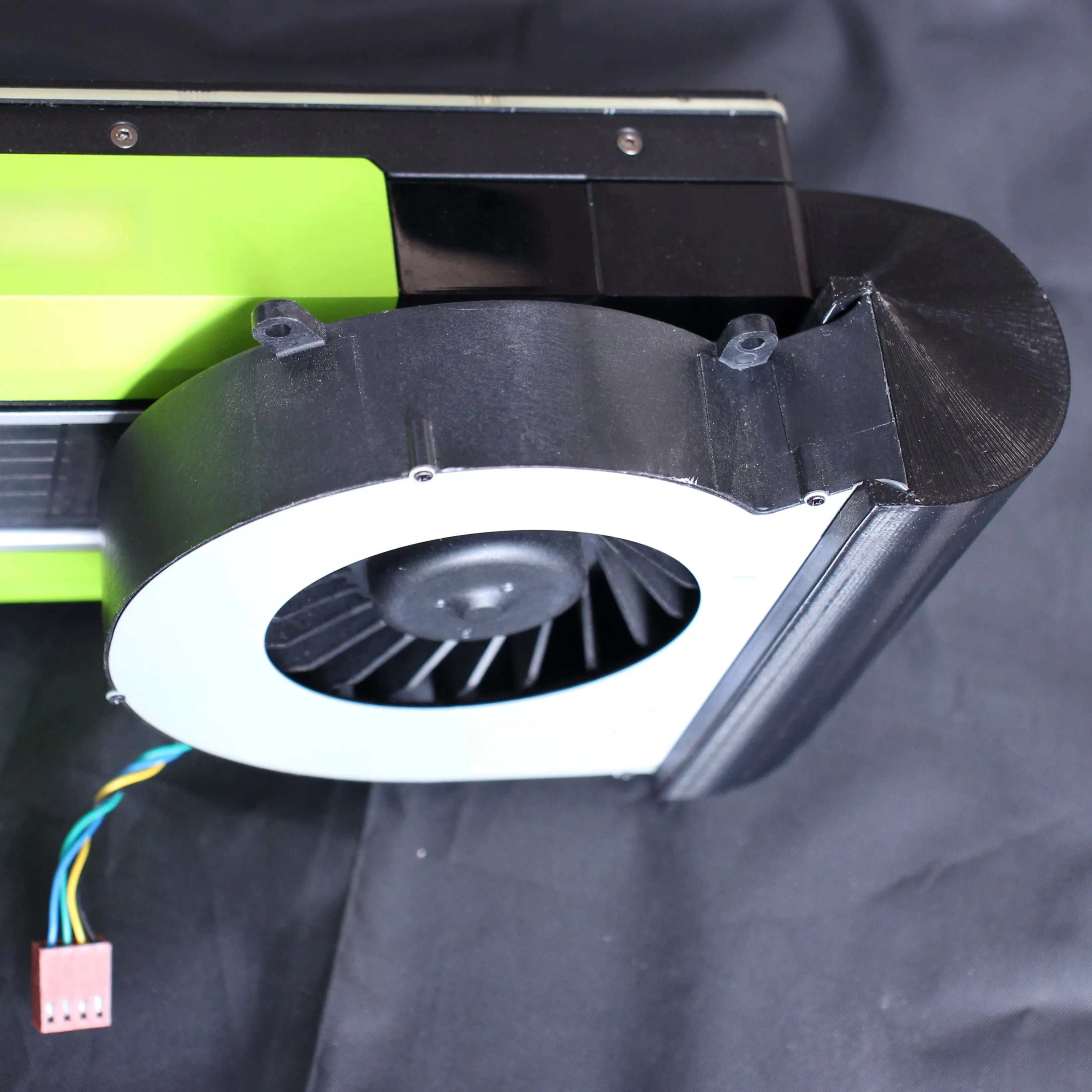 External Silent Turbo Fan Active Heatsink for AMD FirePro S7150X2 Compute Card