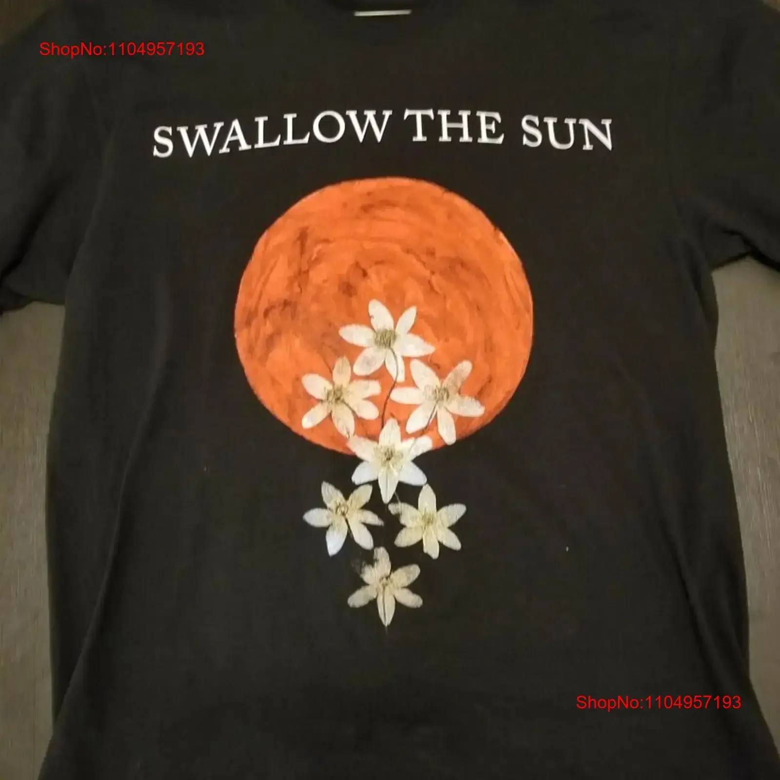 

Футболка Swallow the Sun Moonflowers Tour For Fan от S до 5XL TMB5373, винтажная стираная слегка уличная одежда, повседневная дышащая