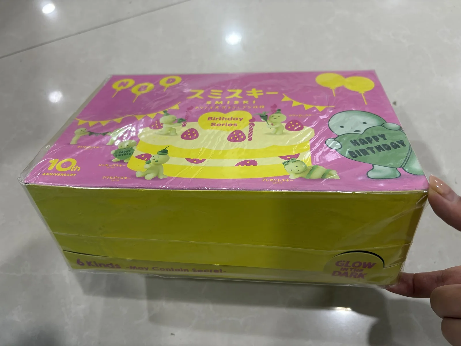 سوني الملاك Smiski عيد ميلاد سلسلة صندوق أعمى الغامض Kawaii الشكل لطيف توهج في الدمى الخضراء الداكنة سطح المكتب زخرفة الهدايا اللعب #3