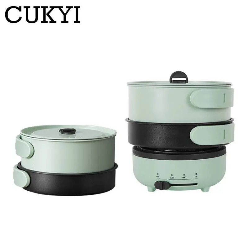 Foldable Travel Pot Multifunctional Split Stir-Fry Pan Portable Cooking Pot Electric Heating Stove Water Boiler Multicooker 220V