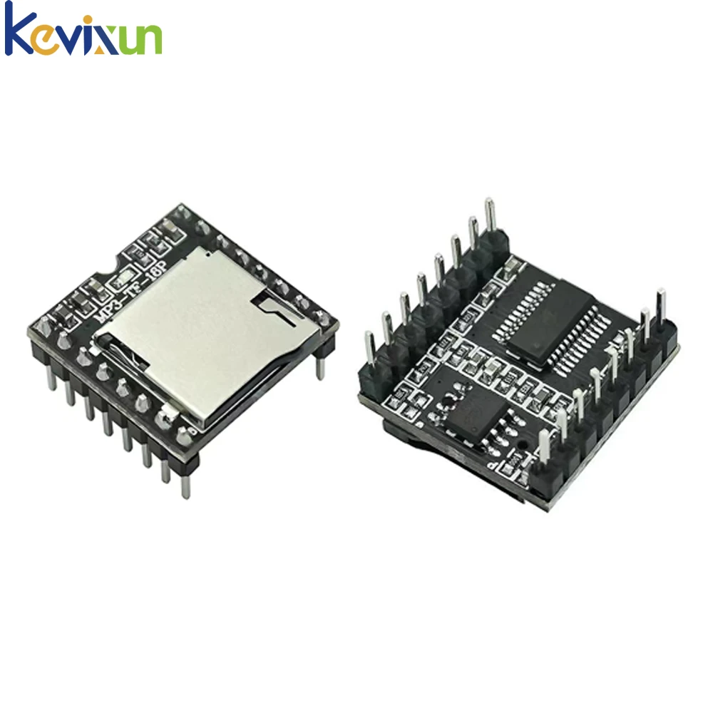 10/1 قطعة Dfplayer مشغل MP3 صغير مع TF بطاقة U القرص الصوت وحدة الصوت المنفذ التسلسلي إعلان لاردوينو IO MP3-TF-16P