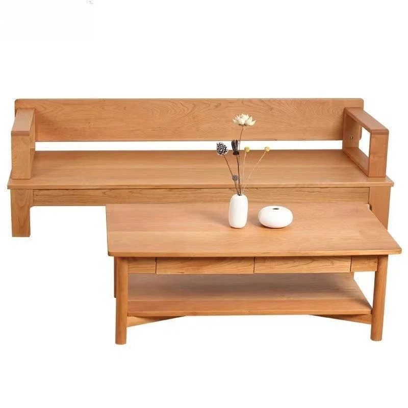 

Cherry wood Nordic furniture, all-solid wood sofa, new Chinese oak sofa can be used in all seasons
