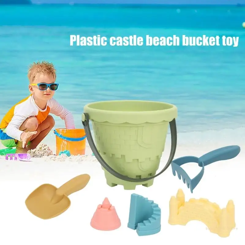 Y4UD 6 pz/set castello stampo giocattolo sabbia portatile stampi educativi per bambini costruzione giocattoli castello