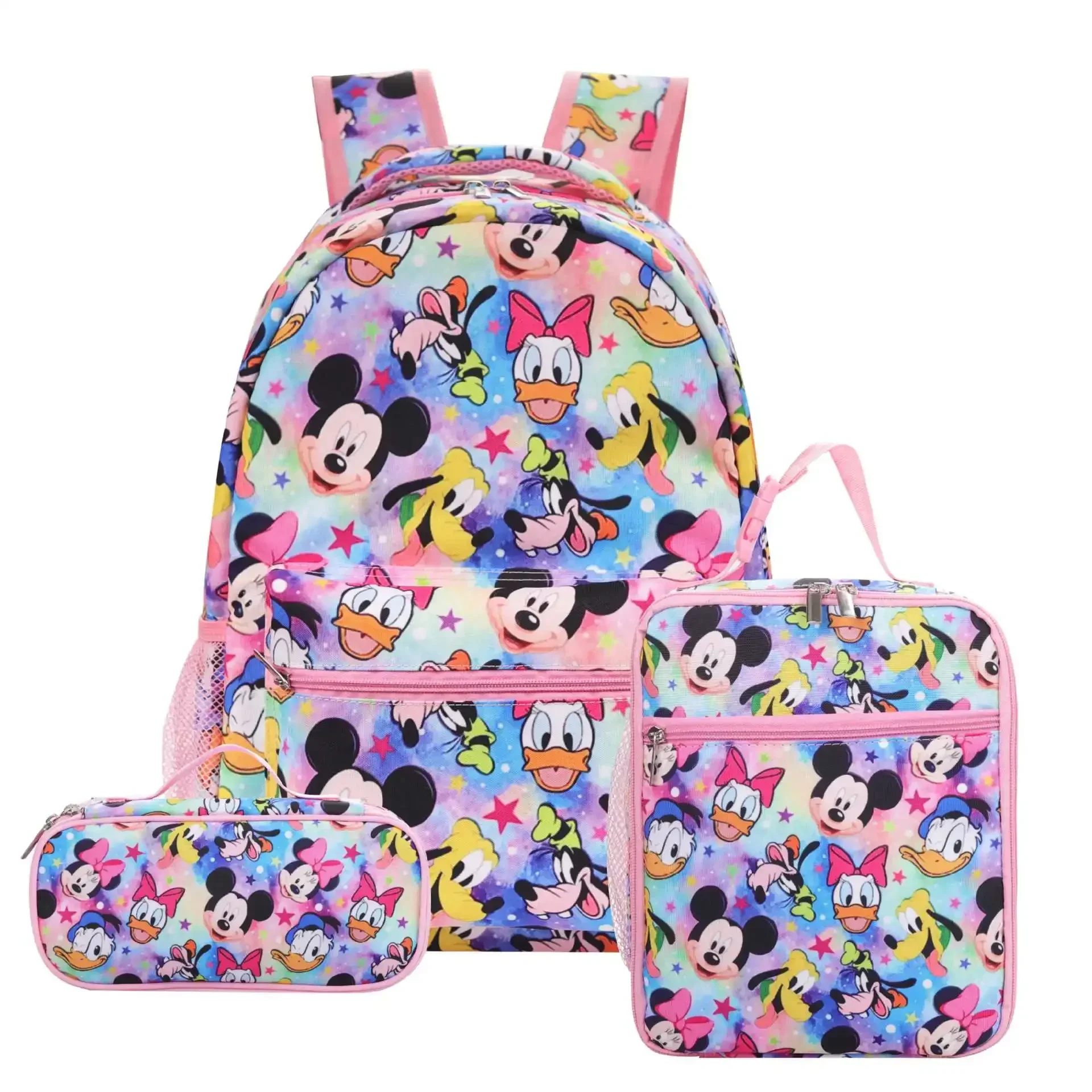 HOT MINISO Disney Mickey Mitch  Backpack Elementary School Bag Children\'s Cartoon Backpack Anime Kawaii Cartoon School Bag