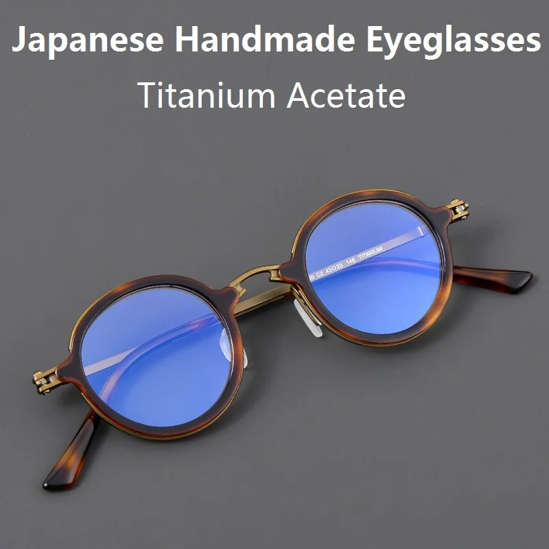 Japanese Handmade Titanium Acetate Square Glasses Frame Men Women Optical Myopia Eyeglasses Italian Brand Style Designer Eyewear