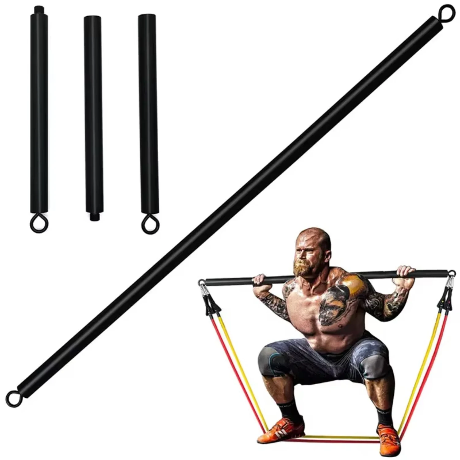 Workout  Fits  Resistance Bands with Clip Portable Resistance Bands Exercise   Fitness  Gym Workout Full Body