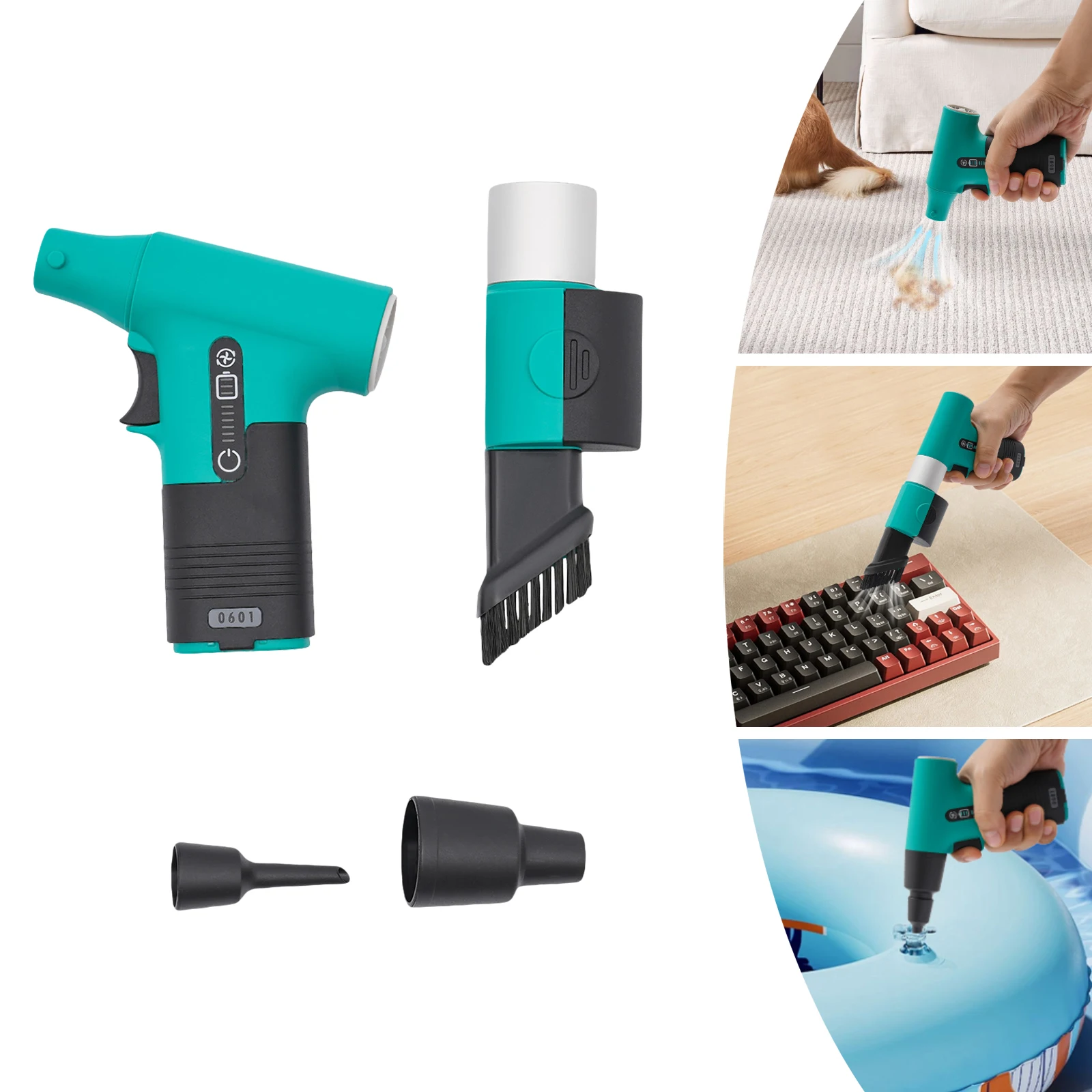 

Беспроводной пылесос и воздуходувка 2-в-1 | Мощность 150 Вт, скорость ветра 55 м/с для чистки клавиатур, электроники и автомобилей