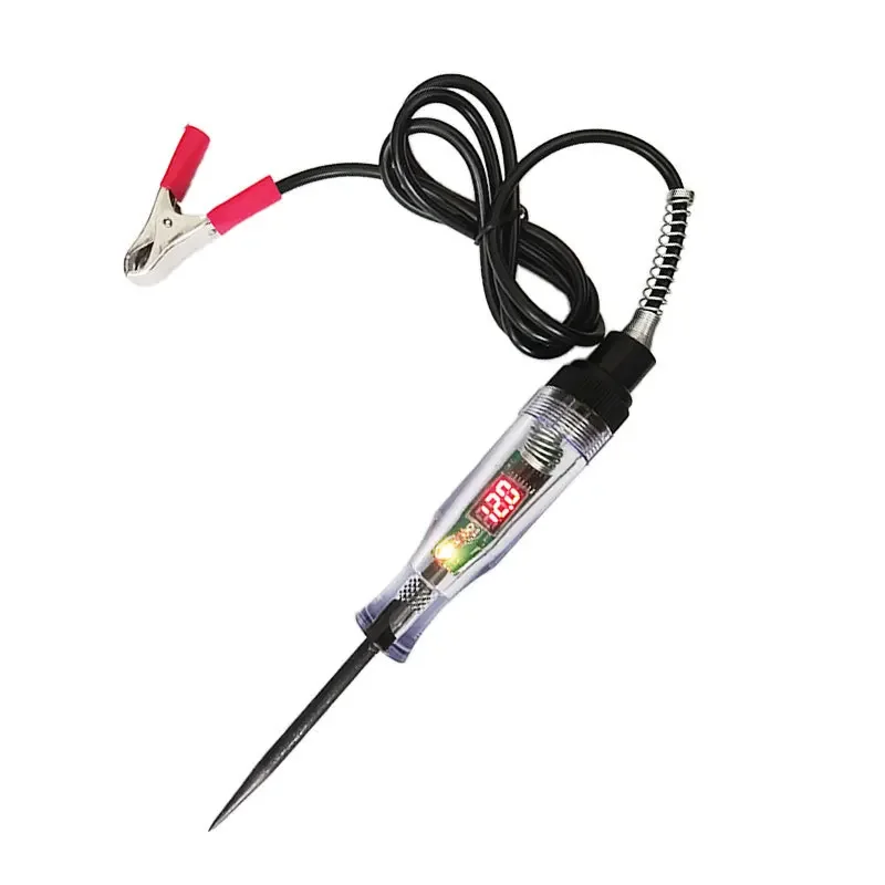 

6V 12V 24V DC Car Truck Voltage Circuit Tester Digital Display Long Probe Pen Light Bulb Automobile Diagnostic Tools Auto Repair