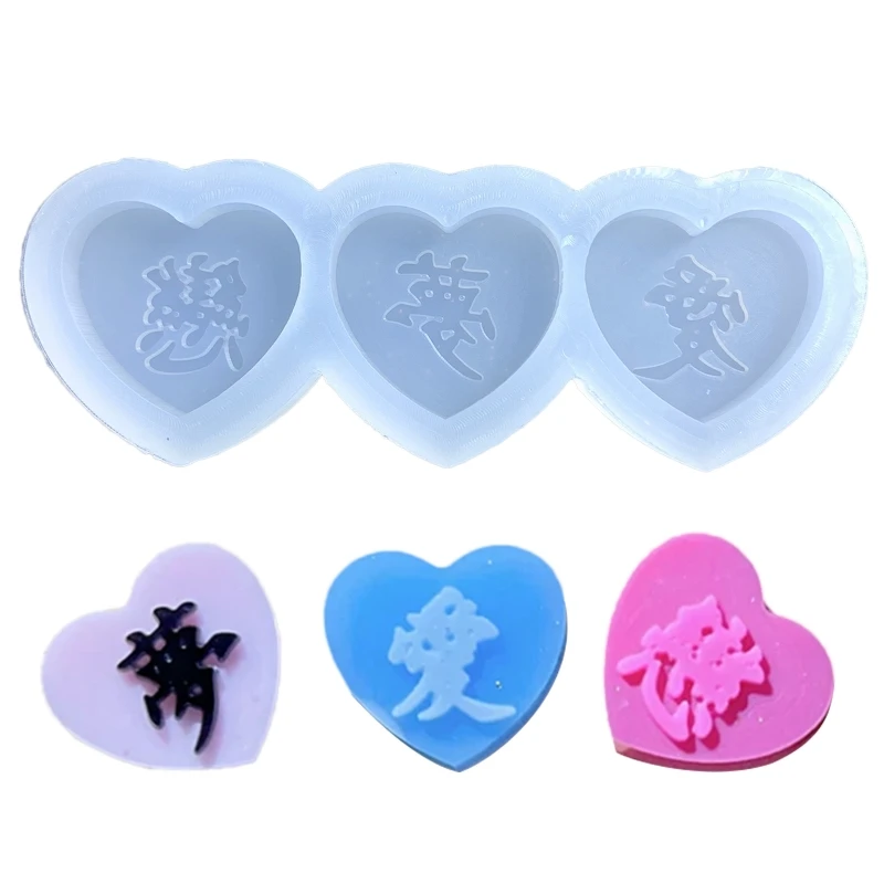 

Resin Shaker Silicone Molds Heart DIY Craft Keychain Decorations Mold