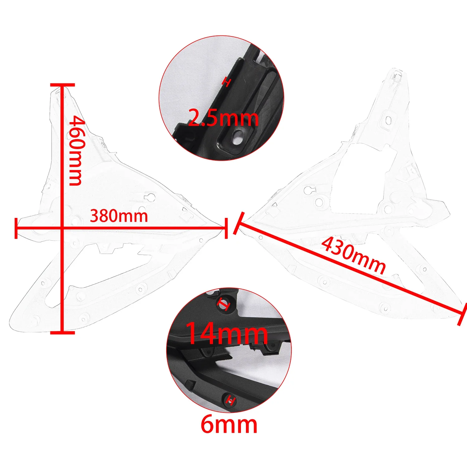 غطاء لوحة جانبية لمدخل الهواء الداخلي الأيمن من Tracer900 لـ Yamaha Tracer 900 GT 2018 2019 2020 إطار هيكل السيارة بالحقن