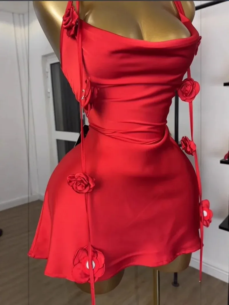 

Red Black White Polyester African Dresses for Women 2026 Summer Fashion African Sleeveless Party Evening Wedding Mini Dresses