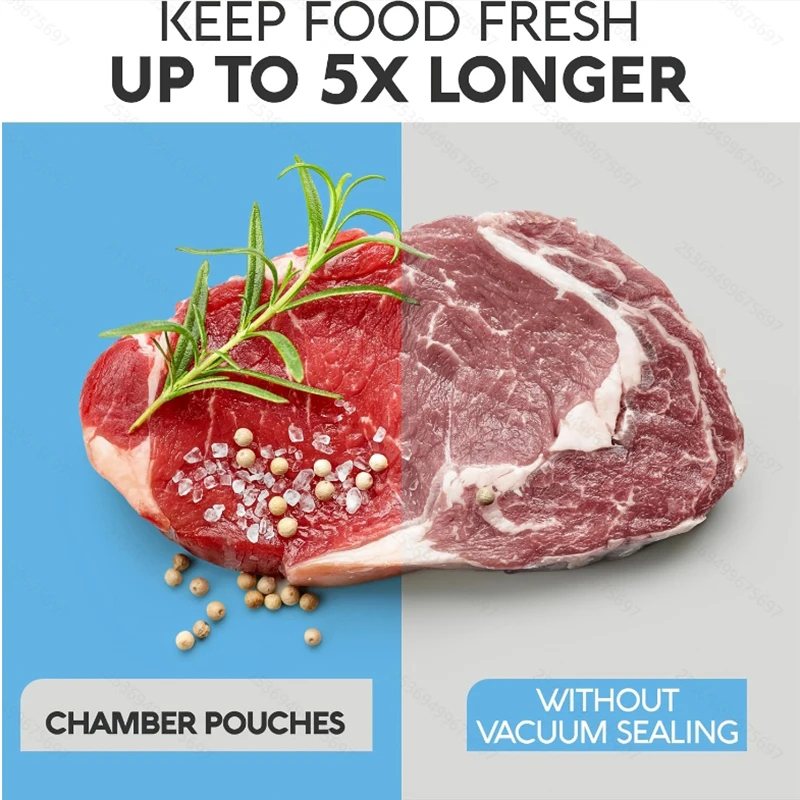 3 عبوات من أكياس الختم المكنسة الكهربائية (5 أمتار لكل منها) |   خالية من مادة BPA |   لتخزين المواد الغذائية، Sous Vide وإعداد الوجبات |   متوافق مع السدادات الكهربائية |   ف