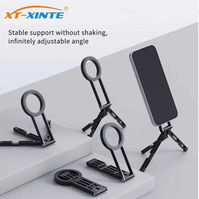 

Magnetic Phone Holder for Magsafe Tripod for iPhone 16 Samsung Xiaomi Huawei Magsafe Aluminium Smartphone Mini Bracket