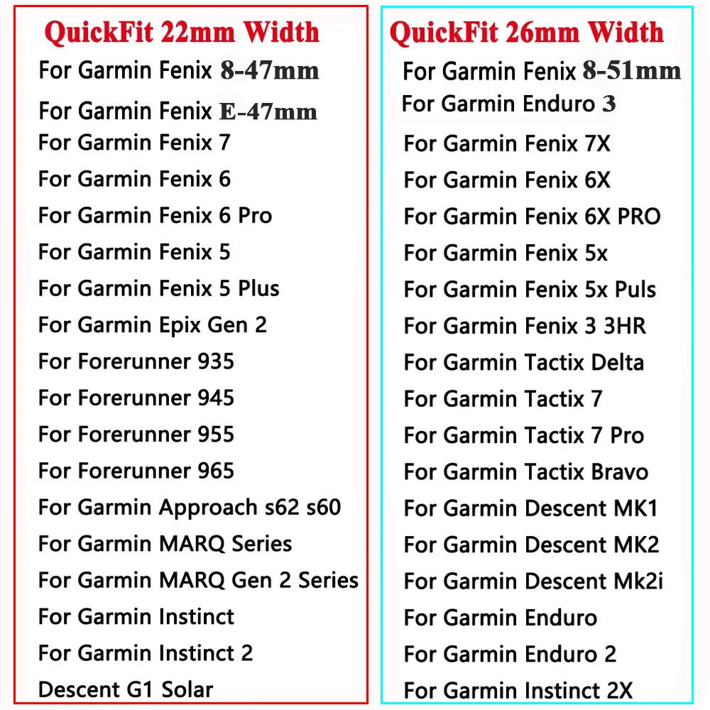 QuickFit 26 22mm Stainless Steel WristStrap For Garmin Fenix 7X 7 Pro 5 5X 6 6X/Epix Pro Gen 2 51mm 47mm Watchband Accessories