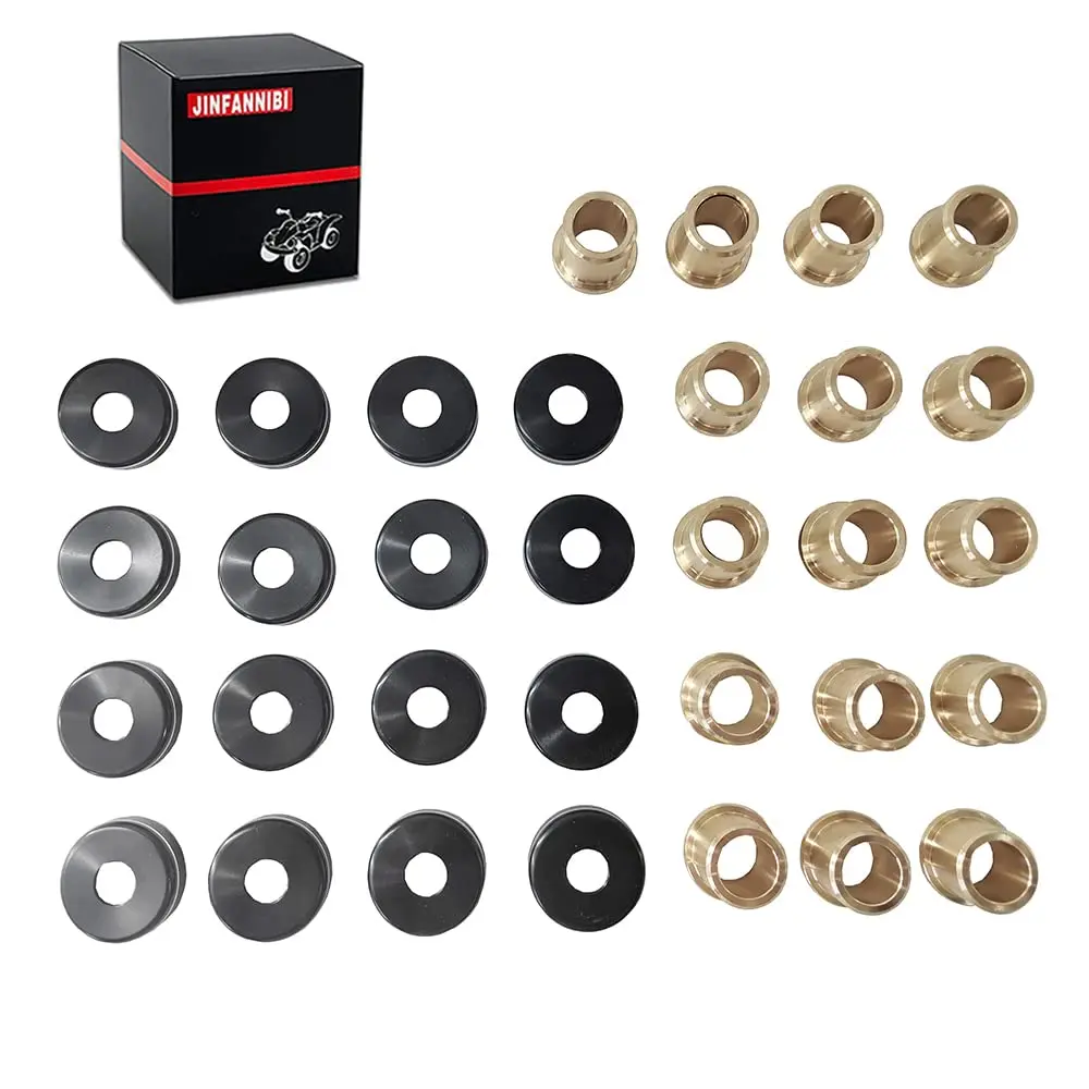 For Yamaha Warrior 350 1987-2000 2001 2002 2003 2004 Aluminum A-Arm Dust Cover Caps & Bushing Bronze