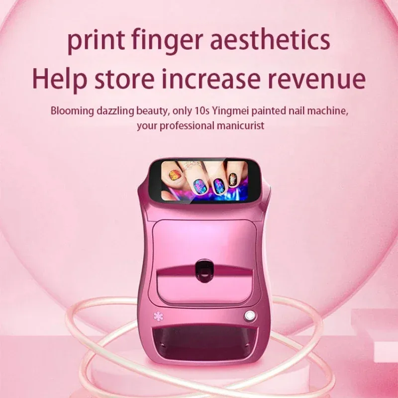 Окрашенная маникюрная машина, интеллектуальный 3D-автоматический принтер для ногтей, печатная машина в форме ногтей, сушилка для печати ногтей своими руками