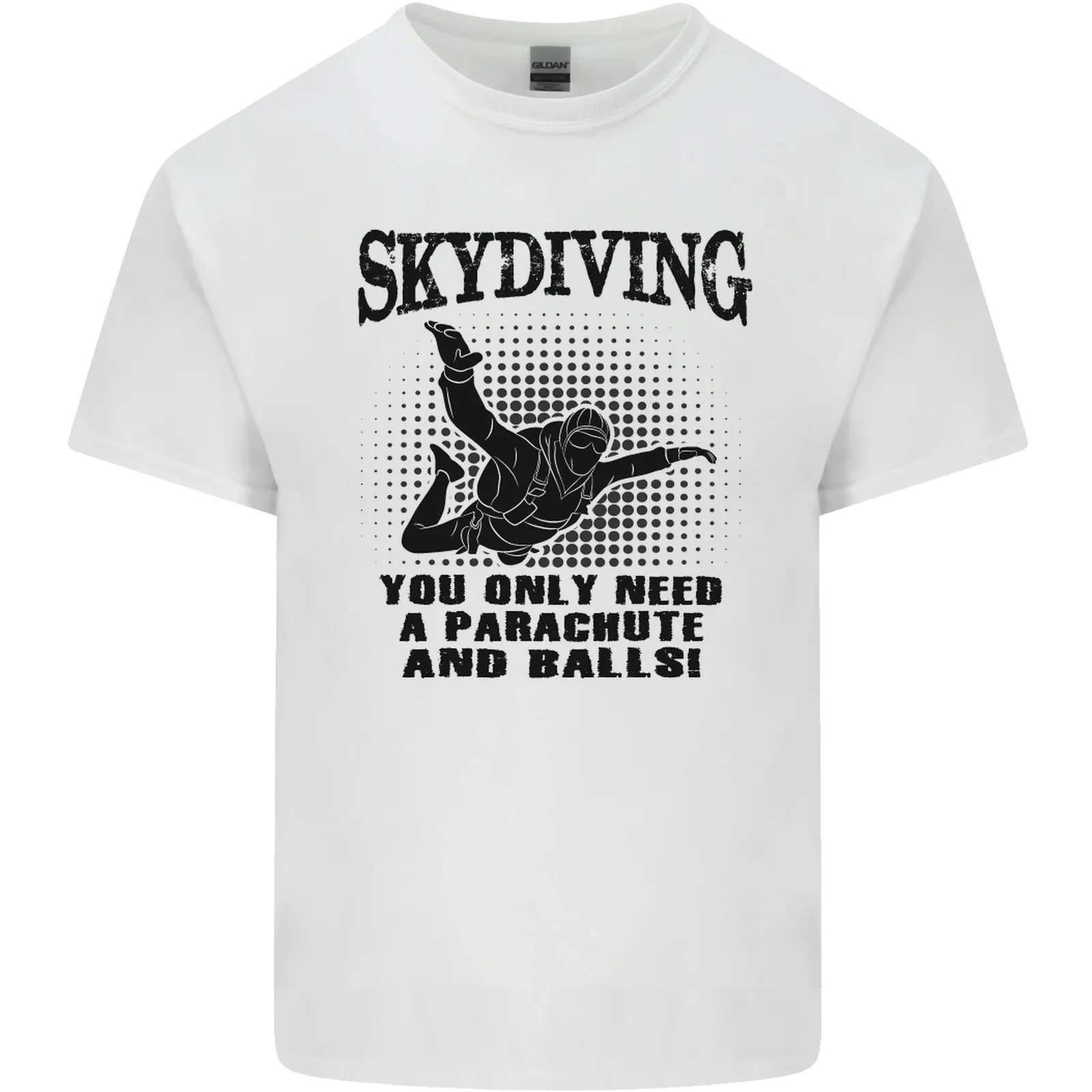 Parachuting Parachute & Ball Funny Mens Cotton T-Shirt