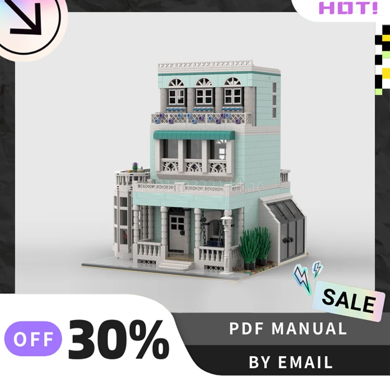 

[2859PCS] Customized MOC Victorian Home Creative Building Blocks Set STEM Educational Toys Construction Model Kit Birthday Gifts