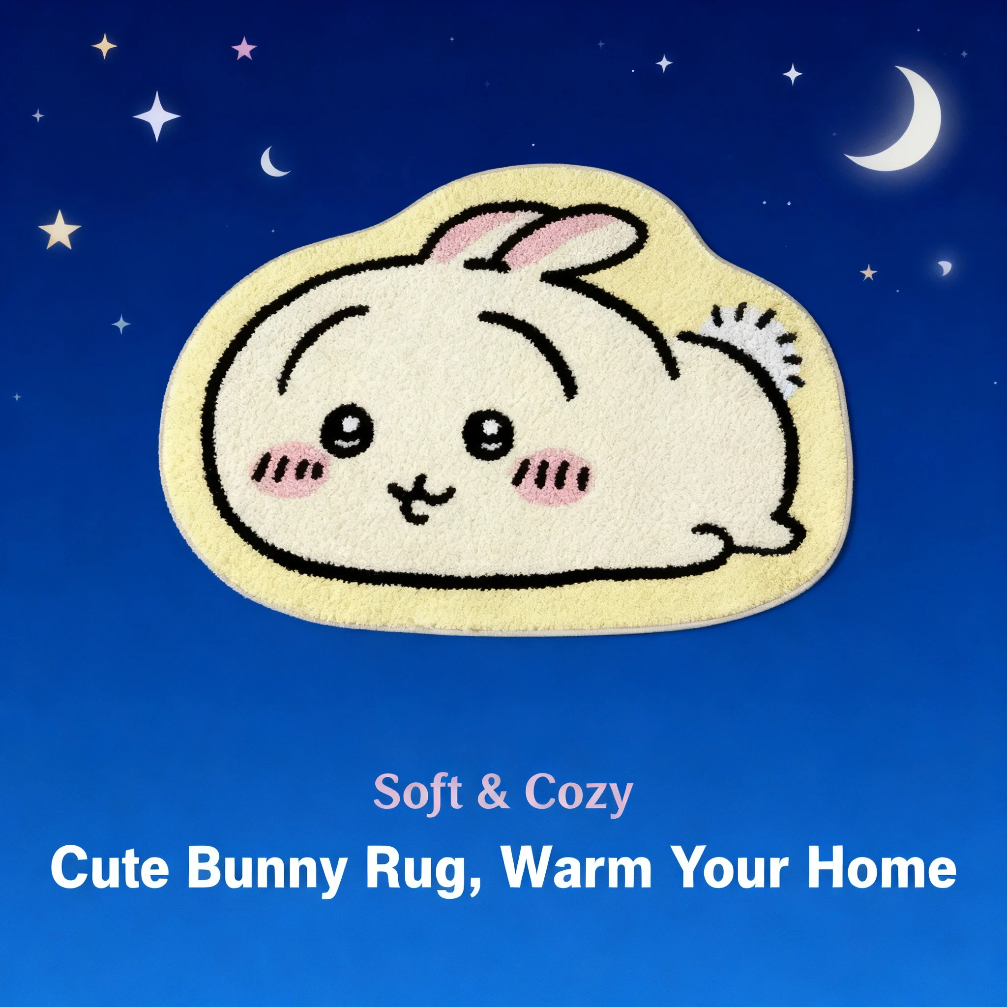 

Chiikawa Cartoon Rug Anime Hachiware Usagi Plush Soft Non Slip Floor Mat Carpet for Living Room Bathroom Decor Car Cushion Home