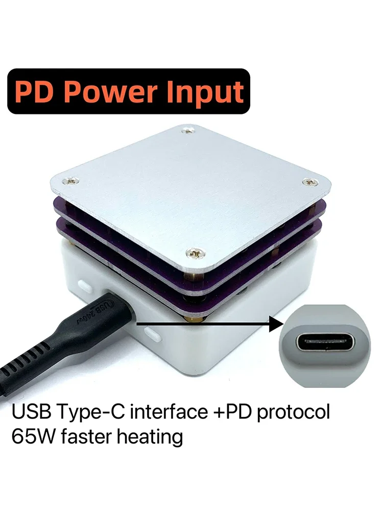 

PCB preheating platform repair heater DIY laboratory 65W circuit board preheater with screen display
