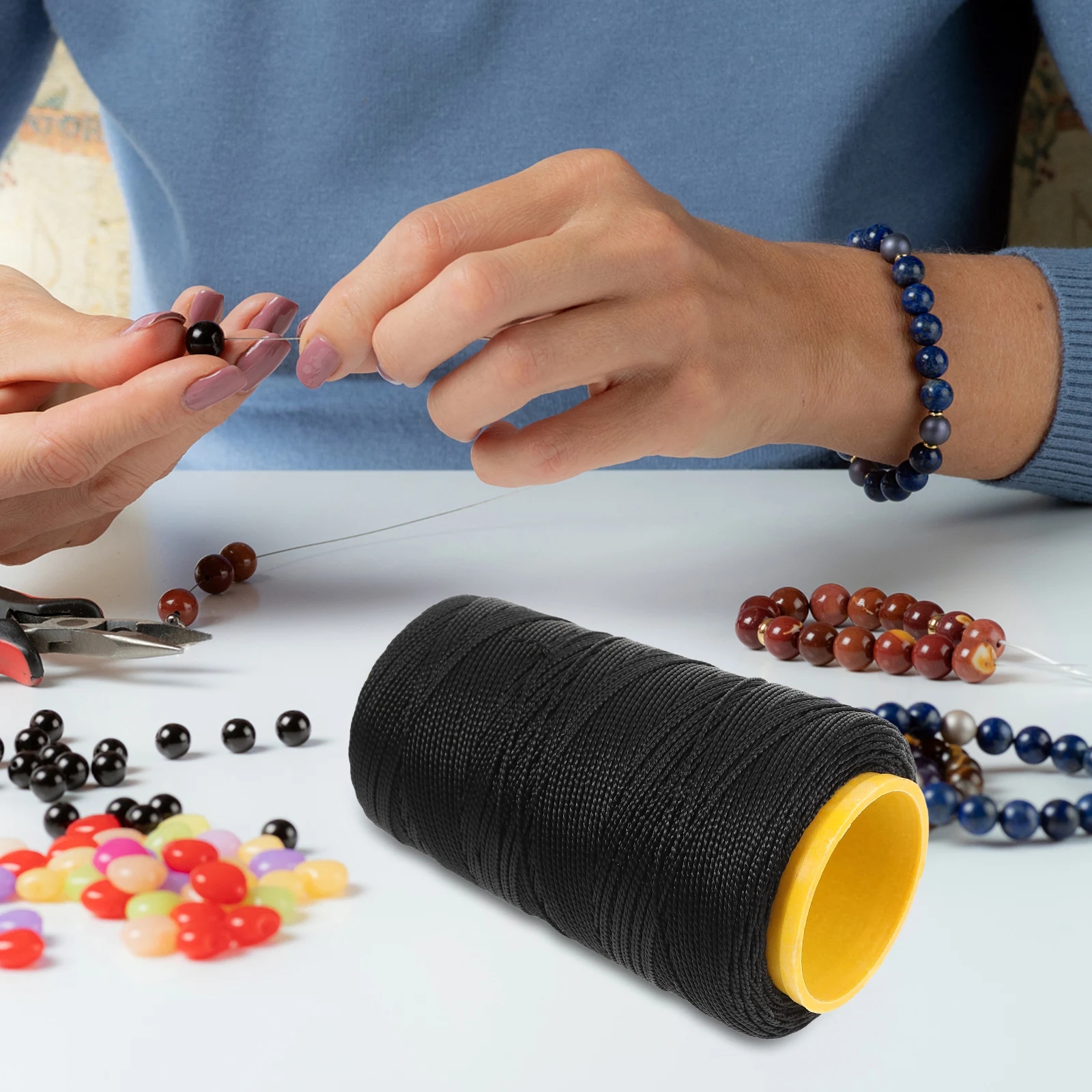 

Sewing Thread Lightweight Repair Portable Embroidery Nylon Hand Sewn Needle Threading Device Furniture Bags Bookbinding
