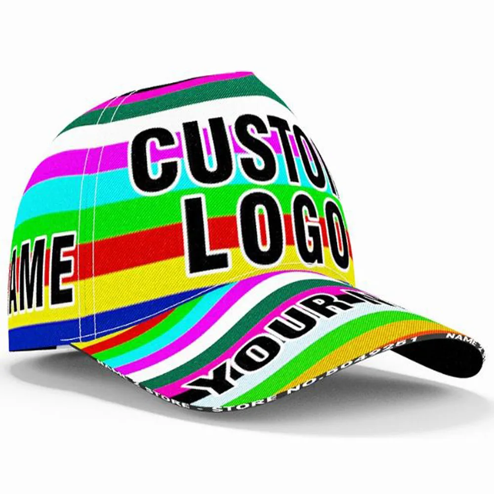 3D Baseball Cap Free Custom Made Name Number Logo Text Photo Hats Nation Flag College Image Team Game All Print Headgear