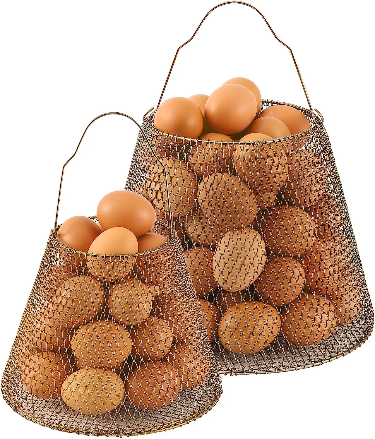 Egg Baskets For Gathering Fresh Eggs, Vintage Style Collapsible Baskets, Suitable for Farmhouse,Chicken Coop Accessories