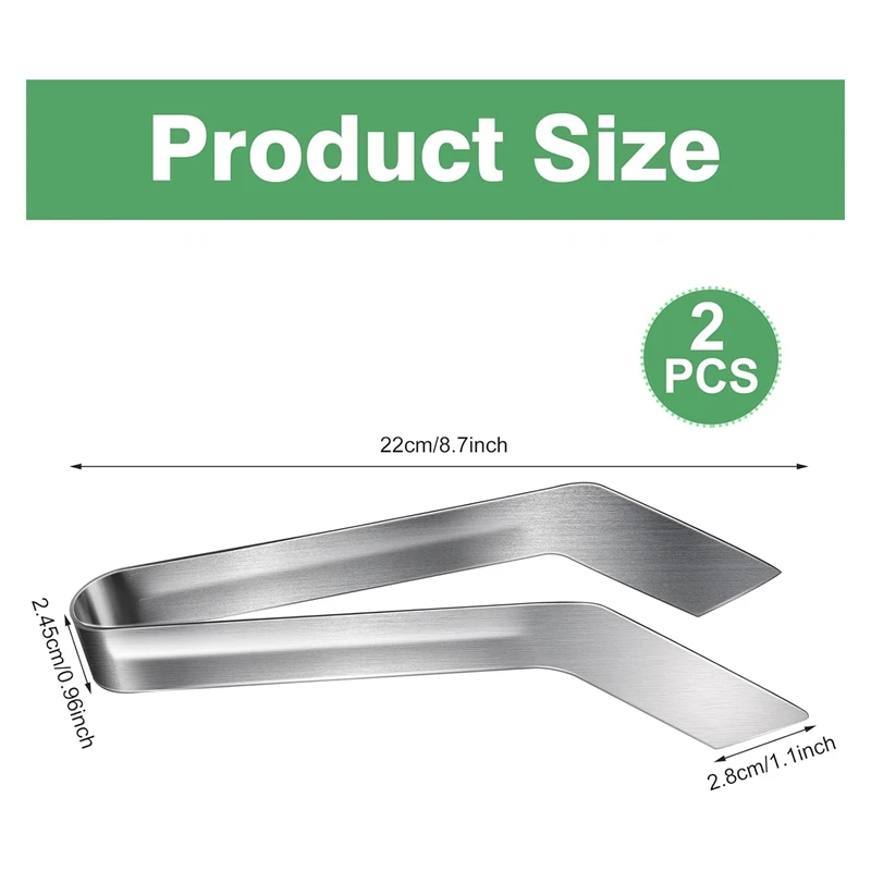 2 pinzas piezas para trasplantar plántulas, de acero inoxidable de 8,7 pulgadas, para trasplante de plantas de jardinería