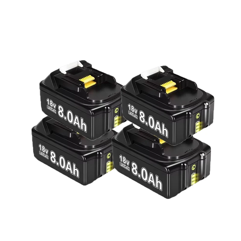 18V 8000mAh Akku für Makita BL1830 BL1815 BL1860 BL1850 BL1840B Akku-Elektrowerkzeuge, wiederaufladbarer Akku mit ﻿ 4A 6A Ladegerät