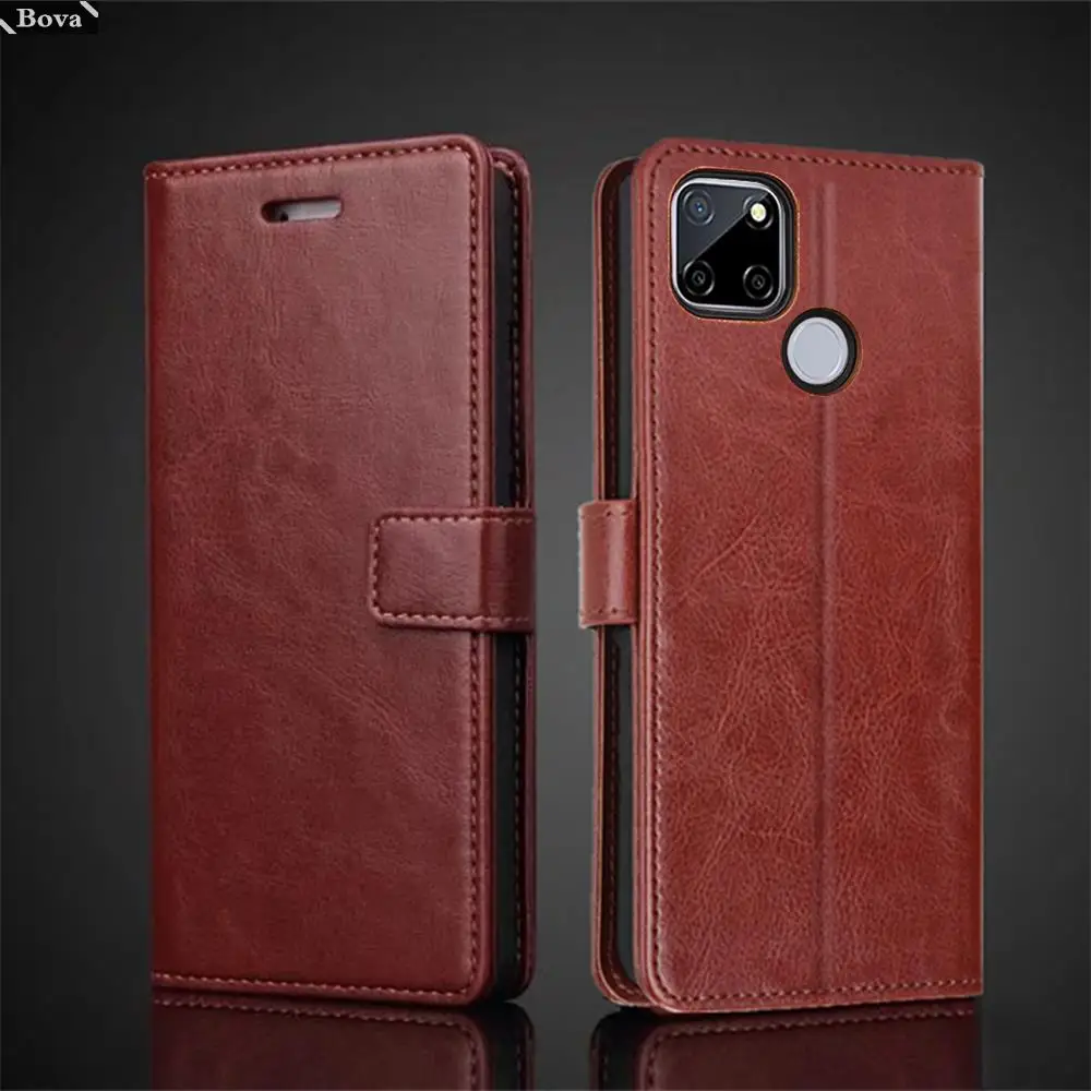 

Чехол-книжка из искусственной кожи с отделением для карт для OPPO Realme C25 /Realme C25s