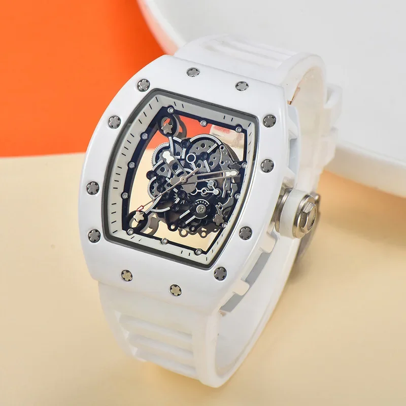 Luxury Quartz Men’s Wristwatch Hollow Skeleton Automatic Male Watch 2025 New Fashion Trend Waterproof Male Mechanical Watches