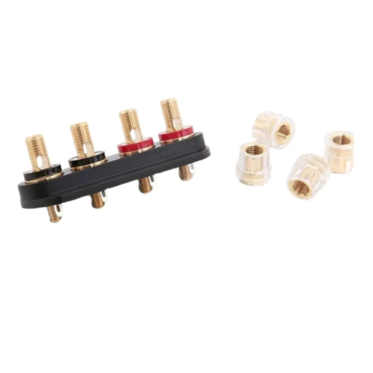(A23G) Speaker Amplifier Output 4 Position Terminal Block Speaker Gold-Plated Audio External Banana Socket Connector