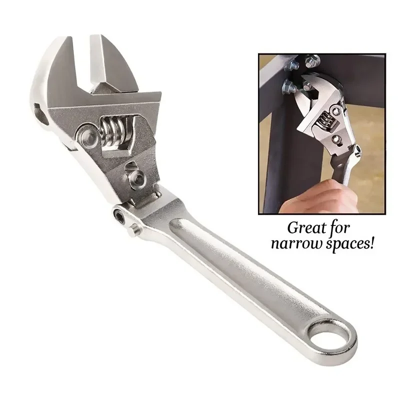 Locking Adjustable Torque Wrench Plumbing Key Great Opening Spanner Universal Tap Pipe Multifunctional Manual Tools