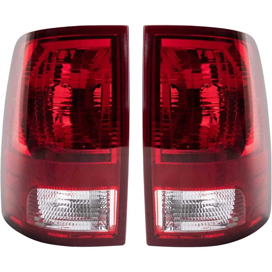 

2 Piece Driver and Passenger Side Tail Light Assembly Set with Halogen Bulbs Compatible for 20092010 Dodge Ram 1500 2010 Ram 25