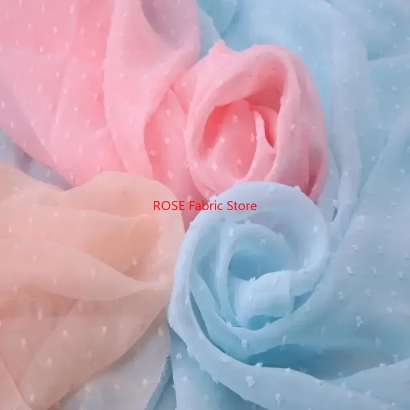 

Soft Flower Dot Printed Chiffon Fabric Mesh Tulle for DIY Sewing, Spring Summer Dress, Designer Fabric, Dress Show