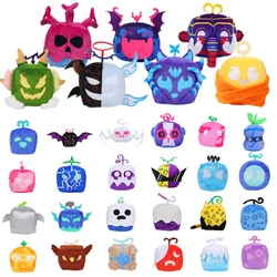 Blox Fruits Plush Toy Anime Game Fruit Leopard Pattern Box Plushies Dolls Soft Stuffed Fruit Figure Christmas Gift For Children