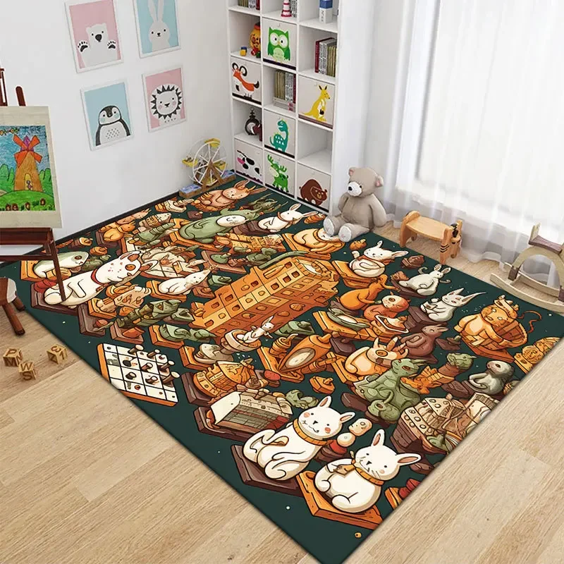 Cute and Funny Cartoon Interior Carpet Living Room Study Bedroom Balcony Non-slip Mat Good Quality Carpet