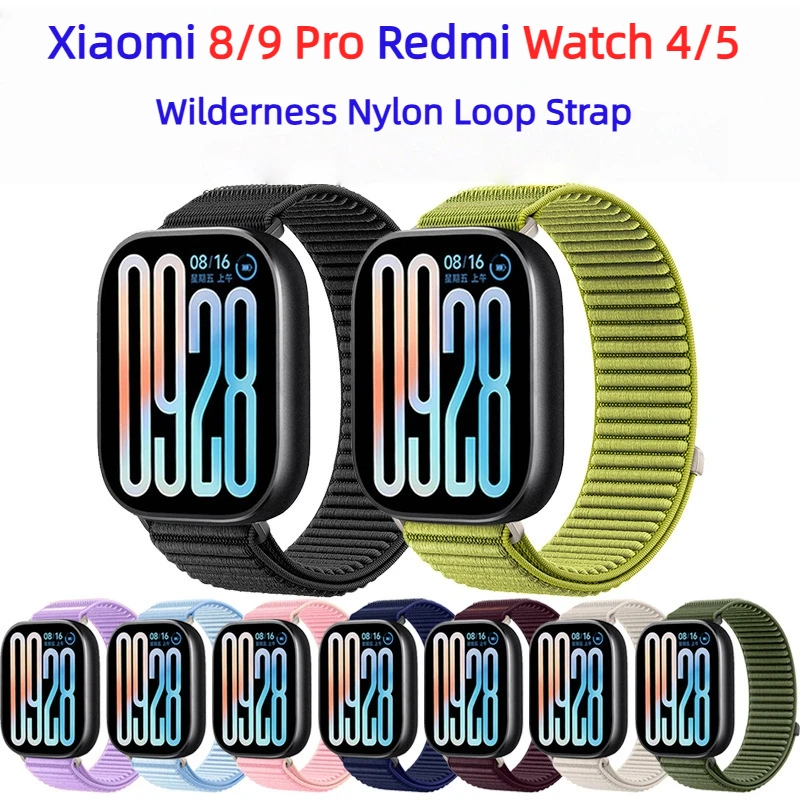 Nylon Loop Strap For Xiaomi 9 Pro/8 Pro Redmi Watch 5/4 Comfortable Breathable Xiomi 9pro / 8pro  Redmi 5/4 Strap Simple Style