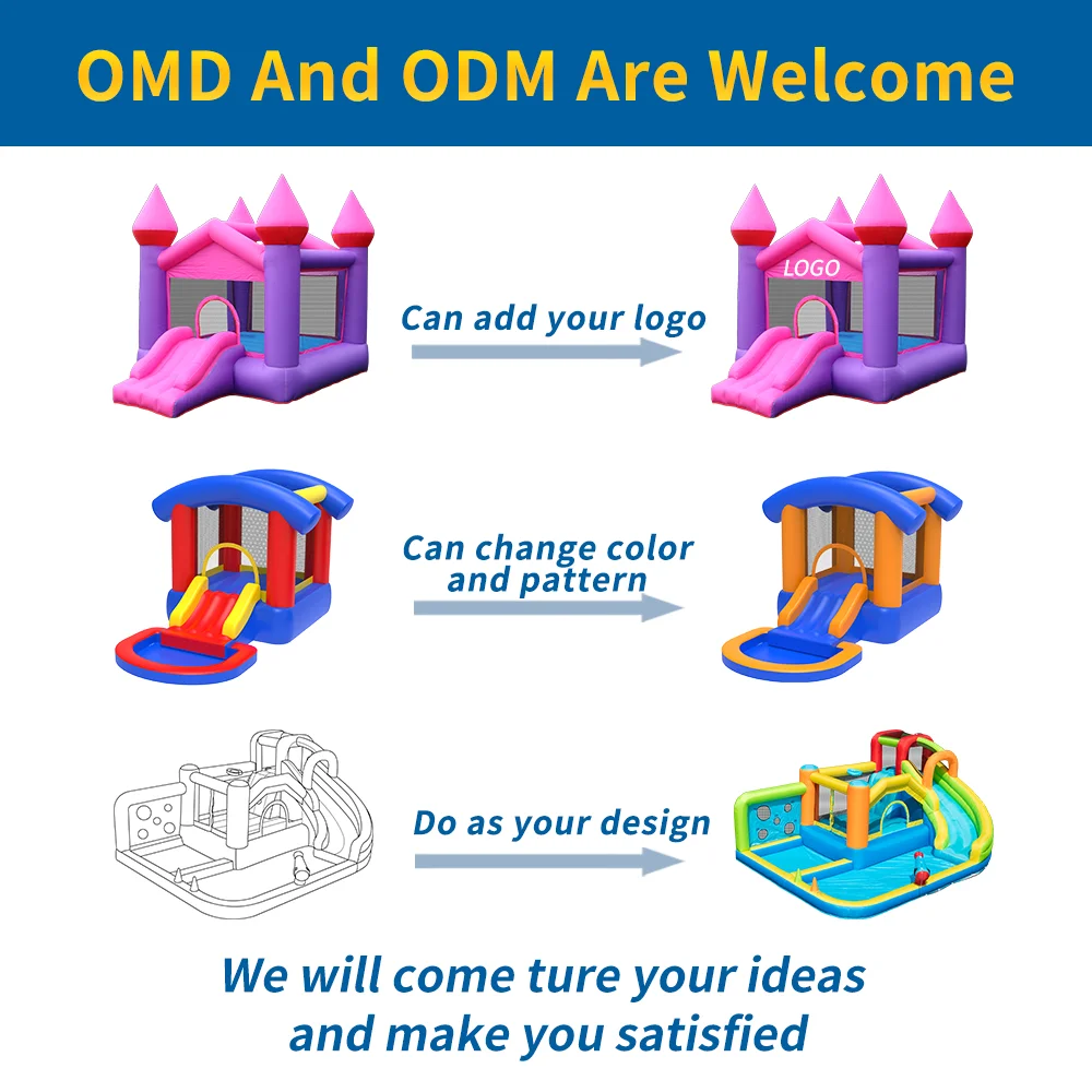 ジャンプキャッスル スライド付き インフレータブル バウンスハウス 在庫あり インフレータブル バウンシーキャッスル ウォータースライド付き コンボ キッズ向け