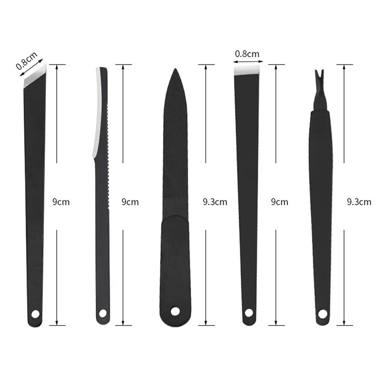 전문 페디큐어 도구 네일 나이프 발톱 힐 굳은살 큐티클 리무버, 발 균열 케어, 족부 내성근 네일 커터, 5 개/세트