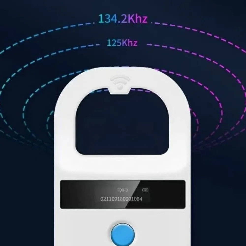 Portable USB Charging Pet ID Reader Can Be Stored Handheld Animal RFID Reader Transmitting Data Pet Microchip Scanner Farm