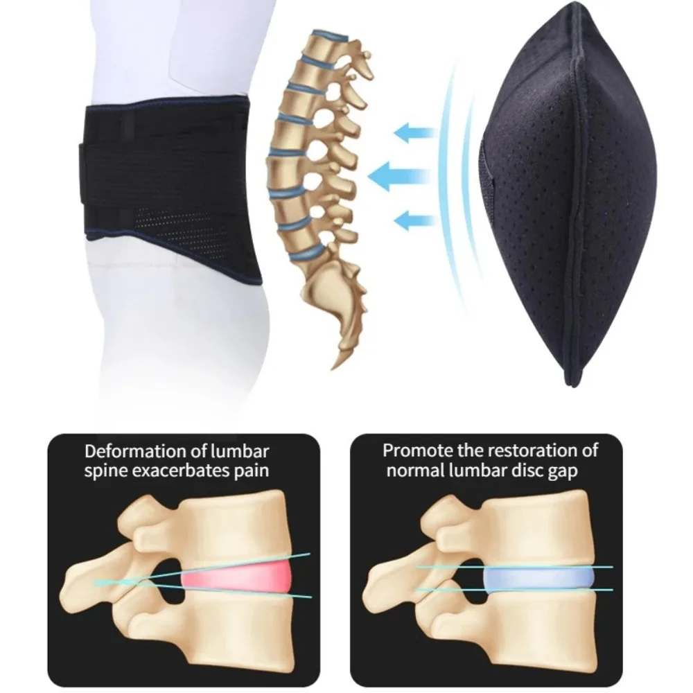 Portable Polyester Fiber Airbag Pad Inflatable Lumbar Support Waist Cushion Orthopedic Design Lumbar Airbag Posture Correct