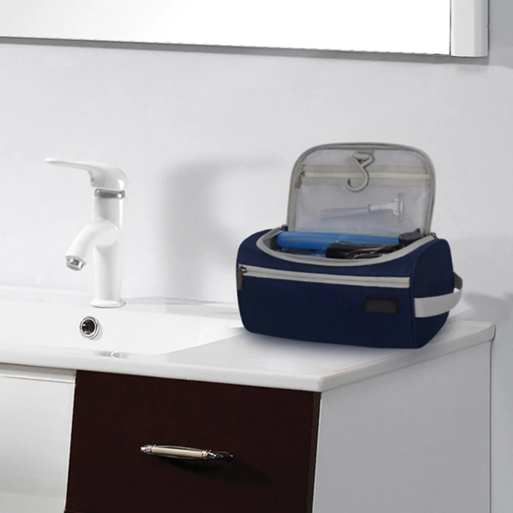 

Waterproof Oxford Toiletry Bag Large Capacity Travel Organizer Storage Pouch For Gym Camping Vacation Multifunctional