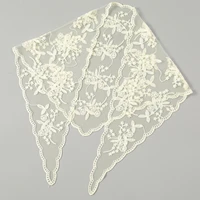 Elegant Lace Scarf Hollow Out Embroidery Foulard Bandana Solid Color Triangular Scarf Thin Vintage HandkerChiefs for Hair Woman 4